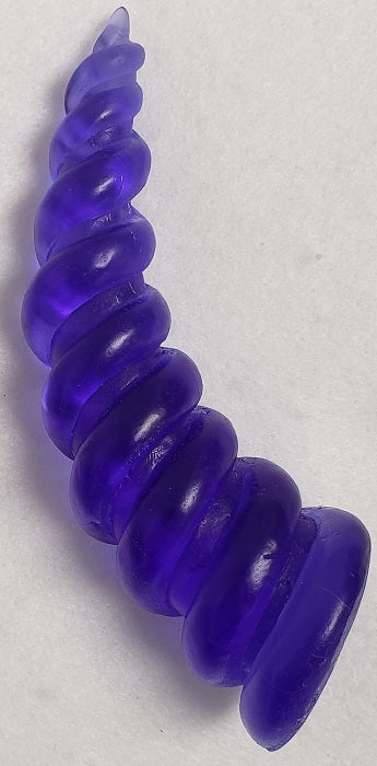 Plastic Clear 4 Inch Curved Unicorn Horn