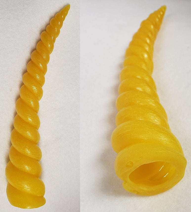 Plastic Semi-Transparent Hollow 9 Inch Unicorn Horn