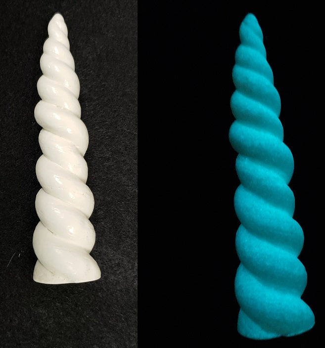 Plastic Glow in the Dark 4 Inch Straight Unicorn Horn