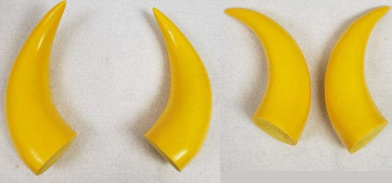 Plastic Opaque Large Bull Horns