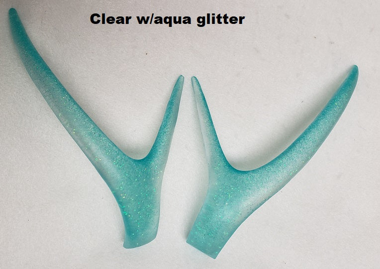 Plastic Glitter Straight Four Point Deer Antlers
