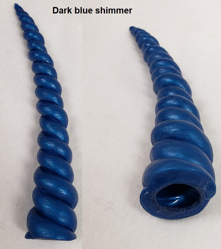 Plastic Shimmer Hollow 9 Inch Unicorn Horn