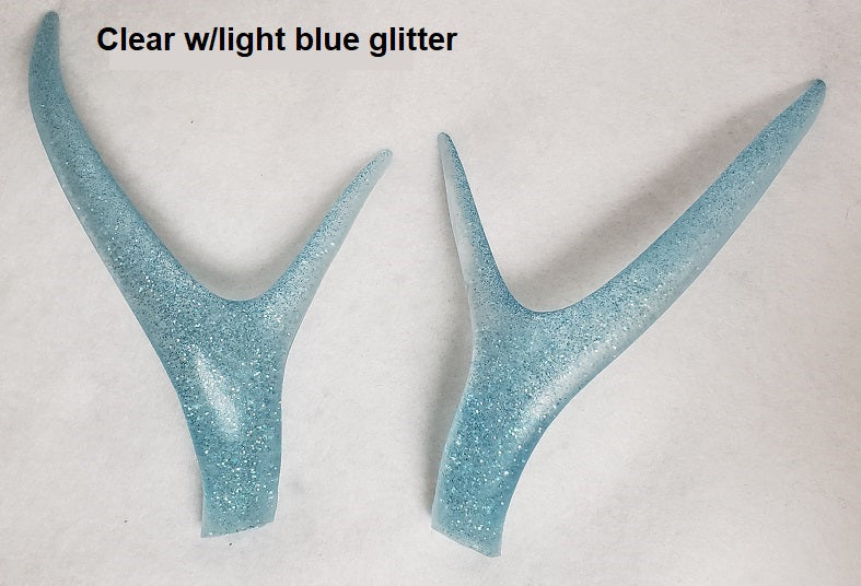 Plastic Glitter Straight Four Point Deer Antlers