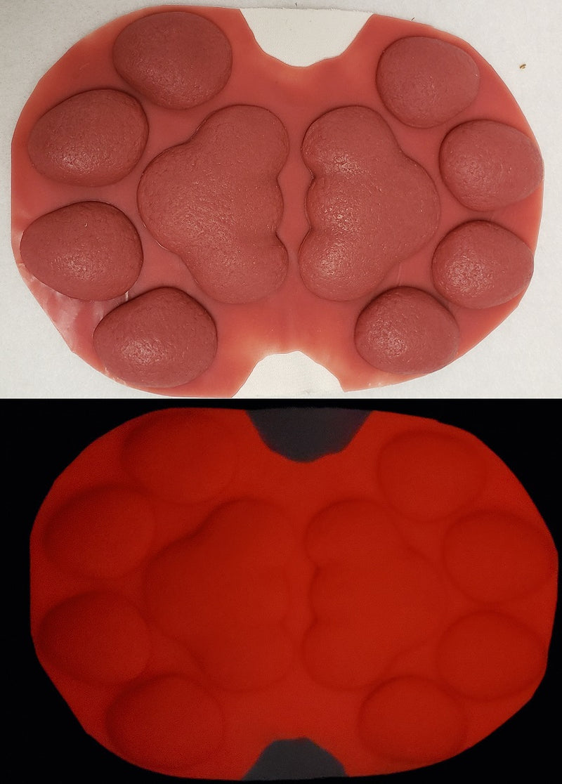 Silicone Glow in the Dark 4 Fingered Anthro No Heels K9 Handpads