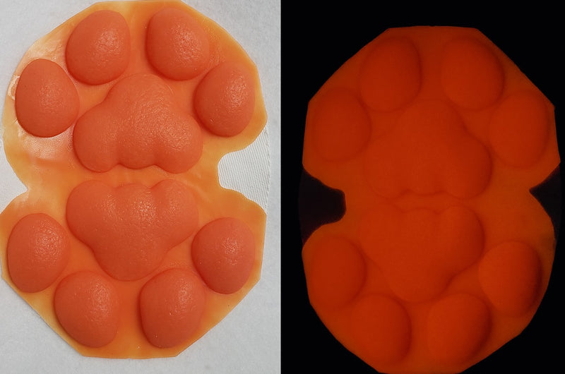 Silicone Glow in the Dark 4 Fingered Anthro No Heels K9 Handpads