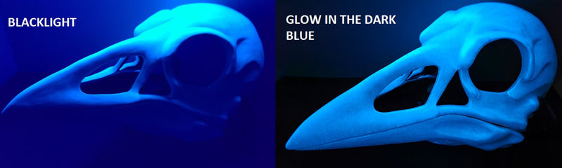 Glow in the Dark Skeletal Crow Uncut Mask