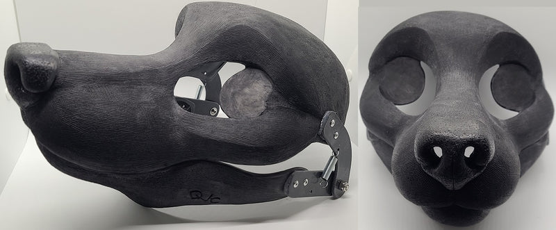 Cut and Hinged Canine Resin Mask Blank