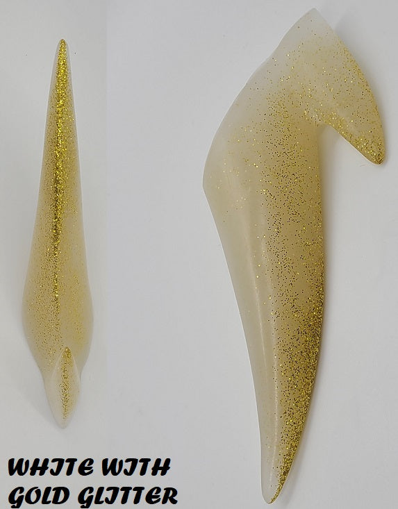 Plastic Glitter Shiny Solid 2 Point Horn *Sold Per Horn*