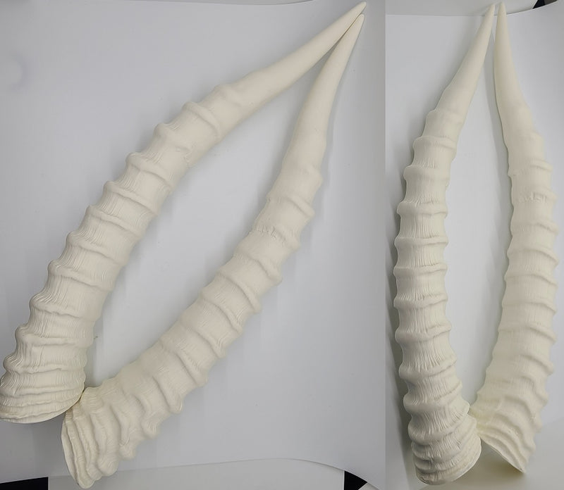 Plastic Opaque Upright Impala Antelope Horns