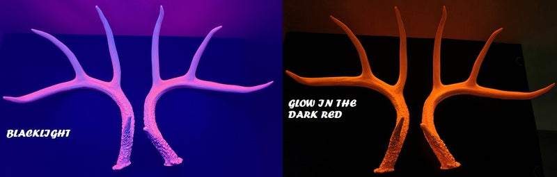 Plastic Glow in the Dark Large Whitetail Deer Antlers