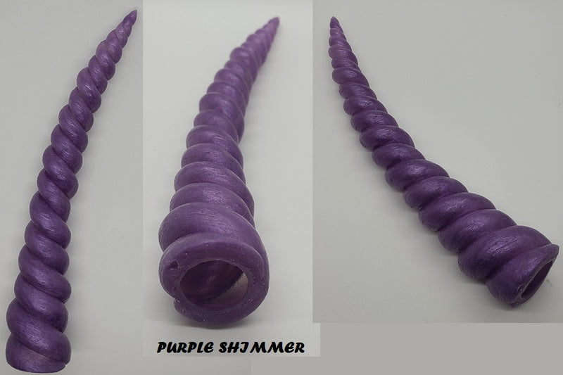 Plastic Shimmer Hollow 9 Inch Unicorn Horn