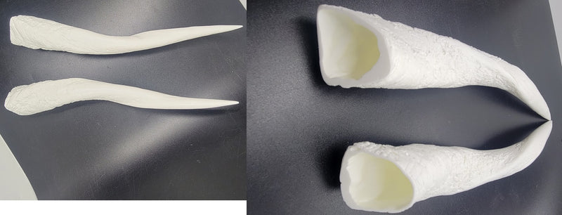 Plastic Opaque Bushbok Antelope Horns