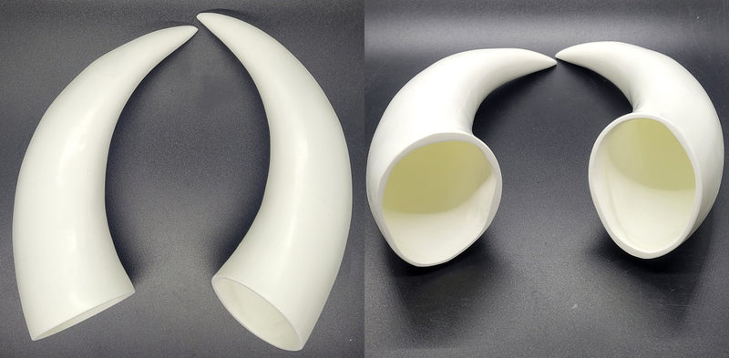 Plastic Opaque Large Bull Horns