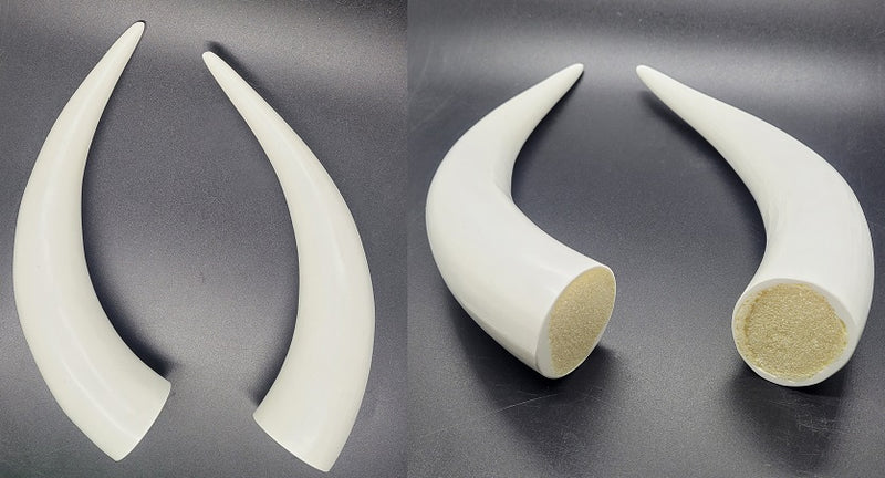 Plastic Opaque Small Bull Horns