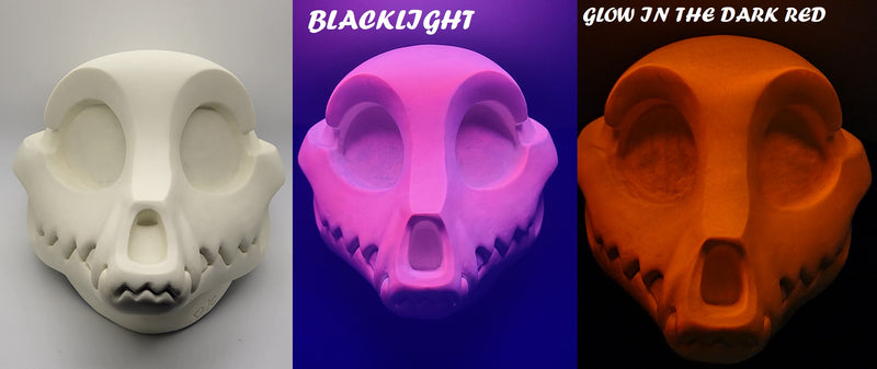 Glow in the Dark Toony Skull K9 Uncut Resin Mask