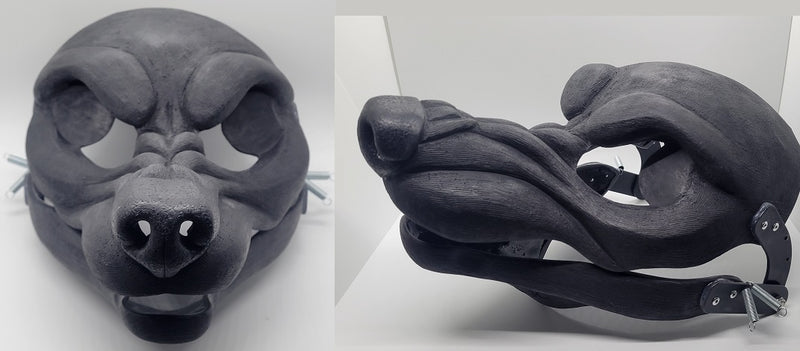 Cut and Hinged Werewolf K9 Resin Mask Blank