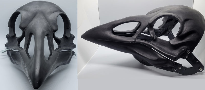 Cut and Hinged Skeletal Crow Mask Blank