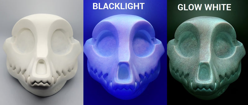 Glow in the Dark Toony Skull K9 Uncut Resin Mask