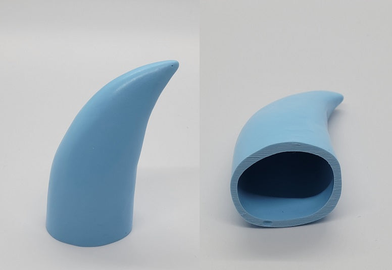 Plastic Opaque Hollow Small Horns *Sold Per Horn*