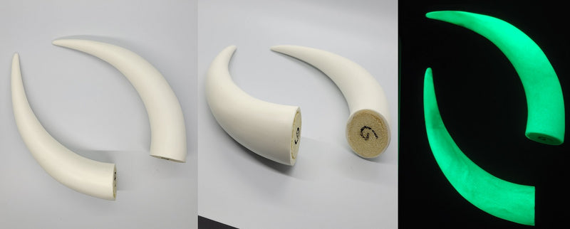 Plastic Glow in the Dark Small Bull Horns
