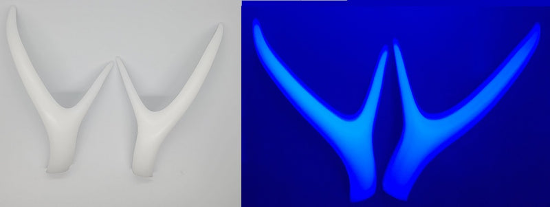 Plastic UV Reactive Straight Four Point Deer Antlers