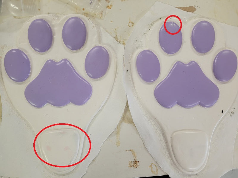 Discounted Item: Rubber feline feetpads