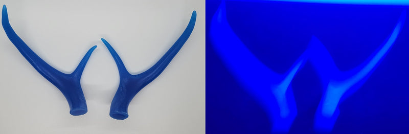 Plastic UV Reactive Straight Four Point Deer Antlers