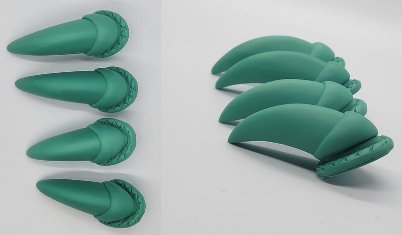 Basic Opaque Single Colored Realistic Sergal Toe Claws *Sold per Set*