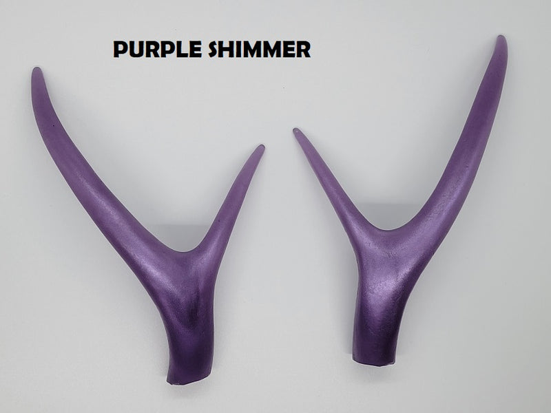 Plastic Shimmer Straight Four Point Deer Antlers