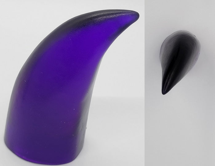 Plastic Clear Solid Small Horns *Sold Per Horn*