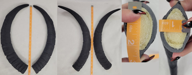 Plastic Opaque Highland Goat Horns