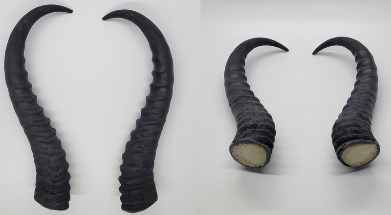 Plastic Opaque Springbok Antelope Horns