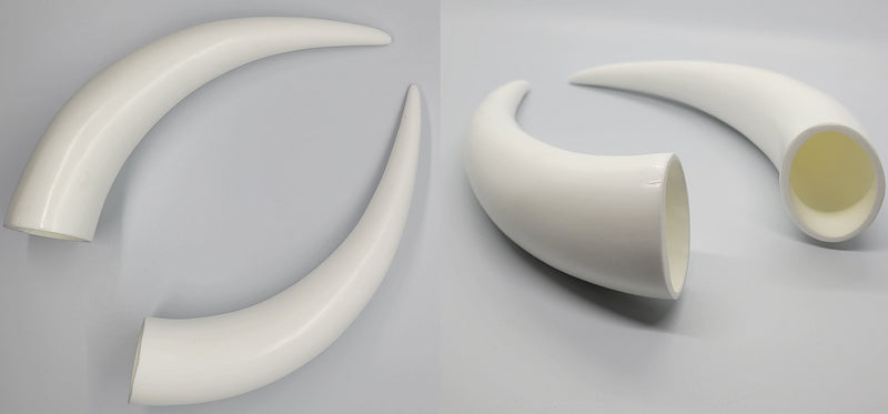 Plastic Opaque Small Bull Horns