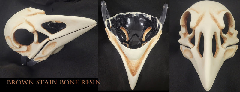 Cut and Hinged Skeletal Crow Mask Blank