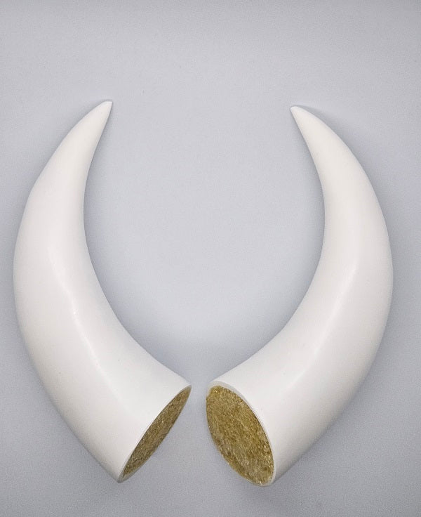 Plastic Opaque Large Bull Horns