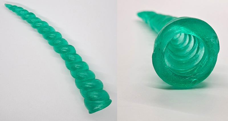 Plastic Semi-Transparent Hollow 9 Inch Unicorn Horn