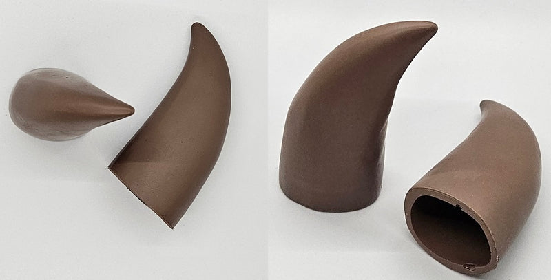 Plastic Opaque Hollow Small Horns *Sold Per Horn*