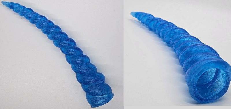 Plastic Semi-Transparent Hollow 9 Inch Unicorn Horn