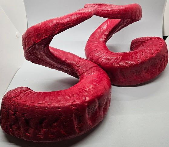 Plastic Opaque Double Curl Ram Horns