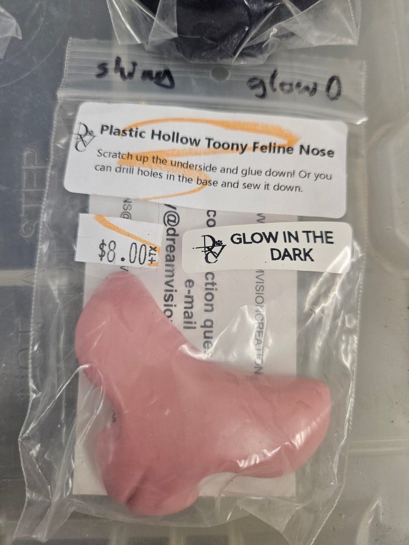 Ready to Ship Heavy Discount Item: Plastic Hollow Toony Feline Nose