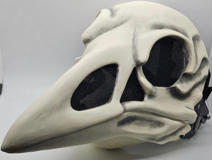 Cut and Hinged Skeletal Crow Mask Blank