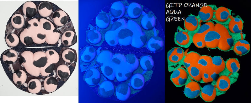 Silicone Glow in the Dark Feral Feline Handpads