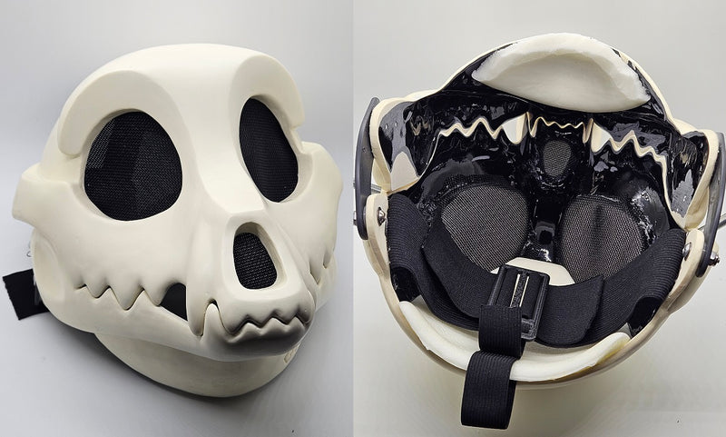 Cut and Hinged Toony Skull K9 Resin Mask Blank