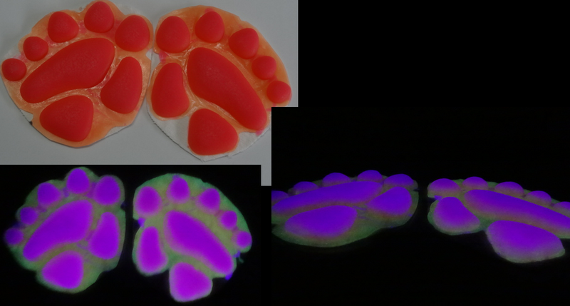 Silicone Glow in the Dark Monster Handpads