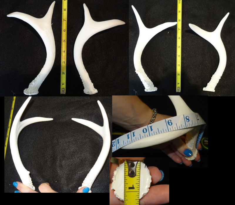 Plastic Opaque Four Point Deer Antlers