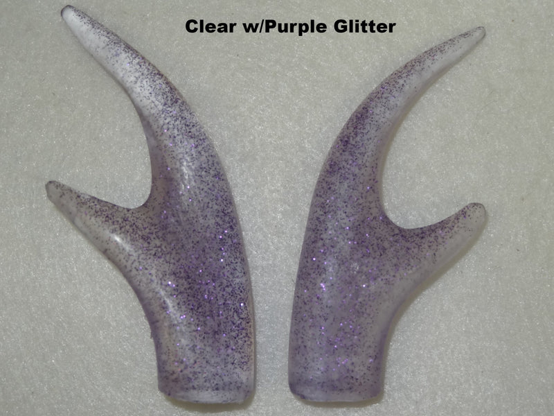 Plastic Glitter Four Point Antler Tips