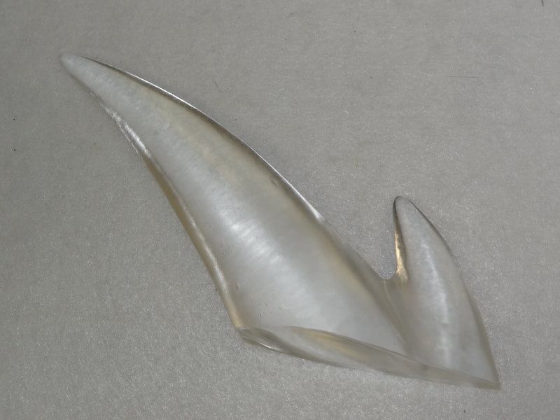 Plastic Clear Solid 2 Point Horn *Sold Per Horn*