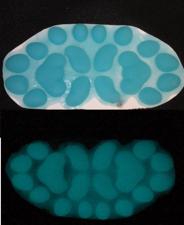 Silicone Glow in the Dark Small Anthro K9 Handpads