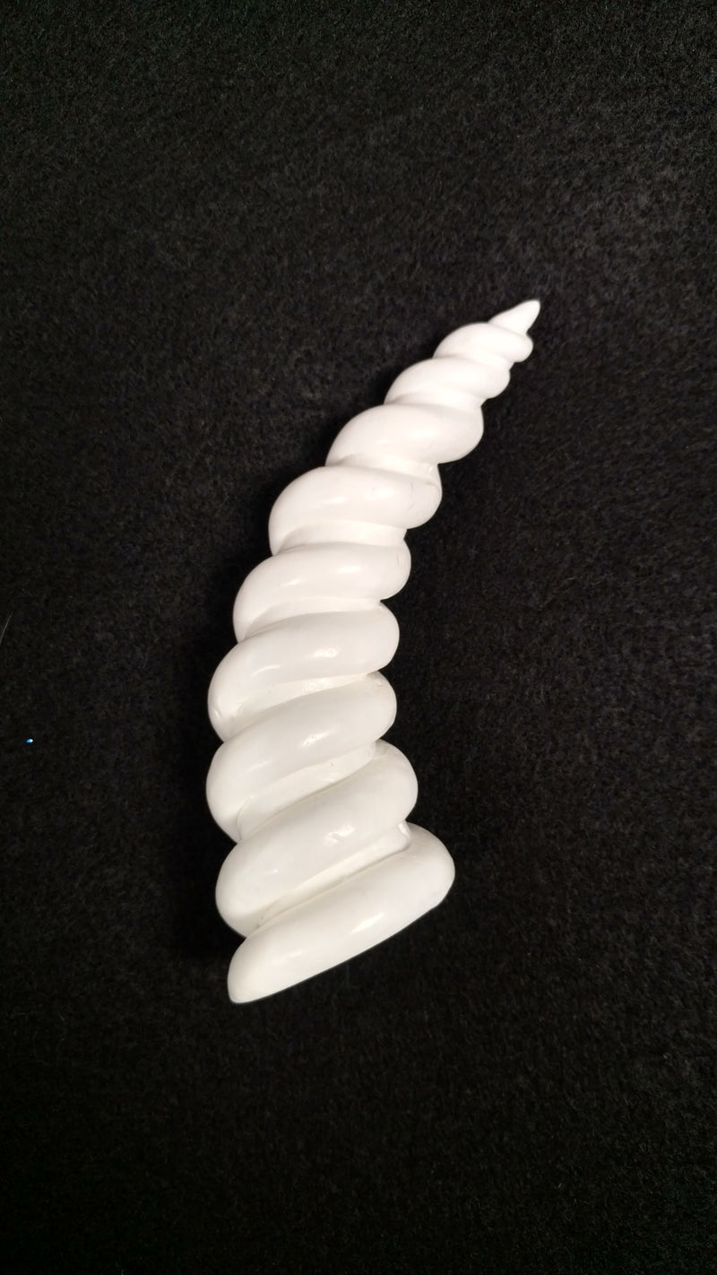 Plastic Opaque 4 Inch Curved Unicorn Horn