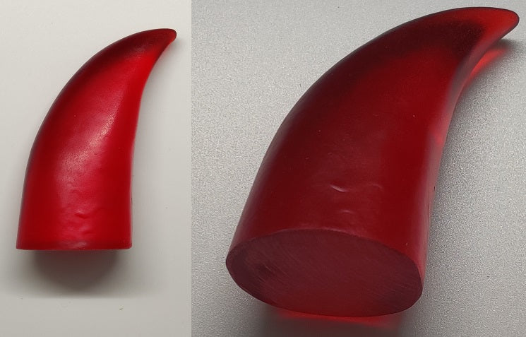 Plastic Clear Solid Small Horns *Sold Per Horn*